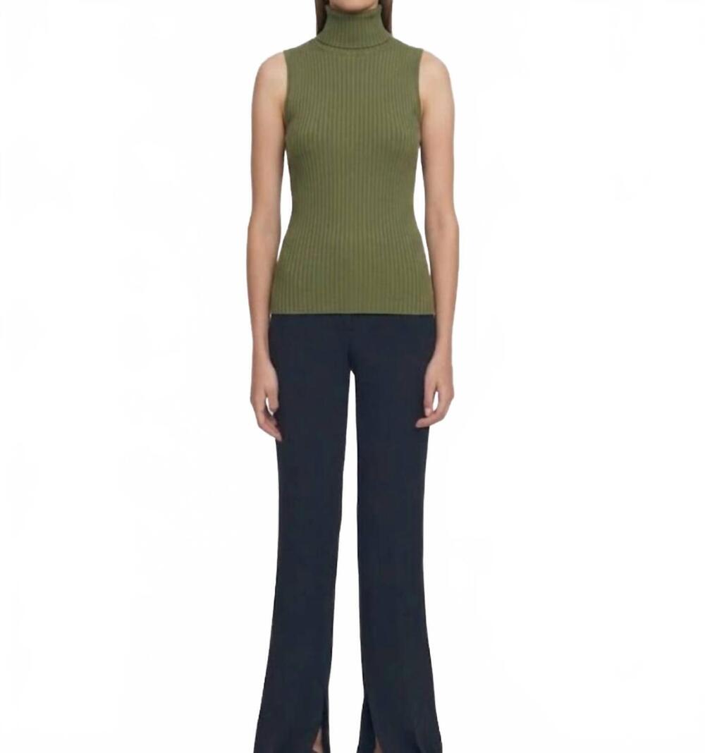NEW VIKTORIA & WOODS justice sleeveless top in olive green